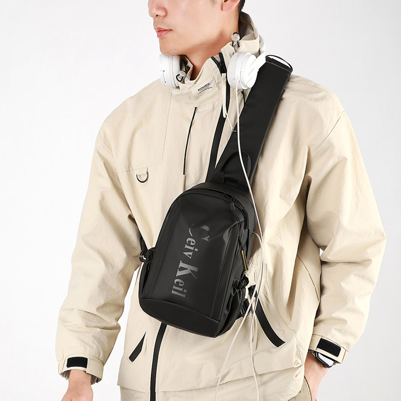 男士胸包斜挎包新款休闲大容量防水耐磨单肩多功能时尚百搭胸前包,淘宝优惠券,粉丝福利购,淘宝优惠卷