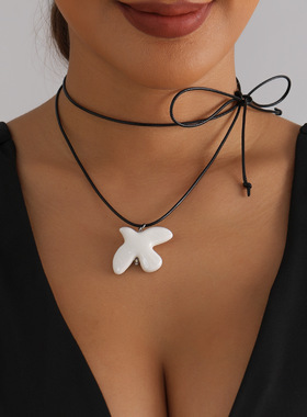 欧美跨境饰品极简风白色陶瓷和平