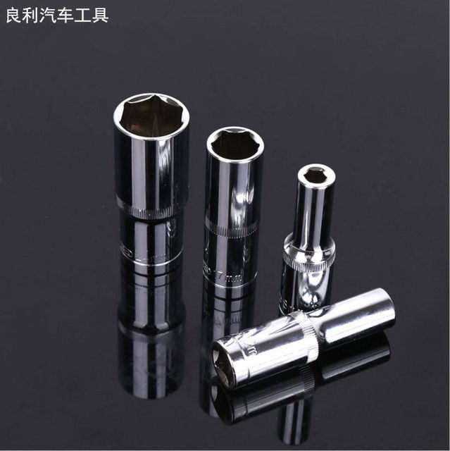 Extended hexagonal sleeve head set Automobile maintenance Zhongfei wrench hardware tool 3/8 inch 10mm deep