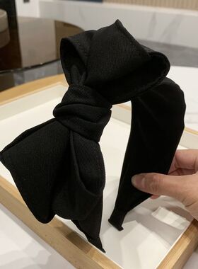 宽边韩版黑色发箍发箍高级感