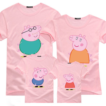 ເຄື່ອງນຸ່ງເດັກນ້ອຍ Peppa Pig ສໍາລັບຄອບຄົວຂອງສີ່ແລະຫ້າ, ຄົນອັບເດດ: summer ແມ່ແລະເດັກນ້ອຍອາຍຸຫົກເດືອນ, ເຄື່ອງນຸ່ງເດັກນ້ອຍ t ເຄື່ອງນຸ່ງຄອບຄົວ