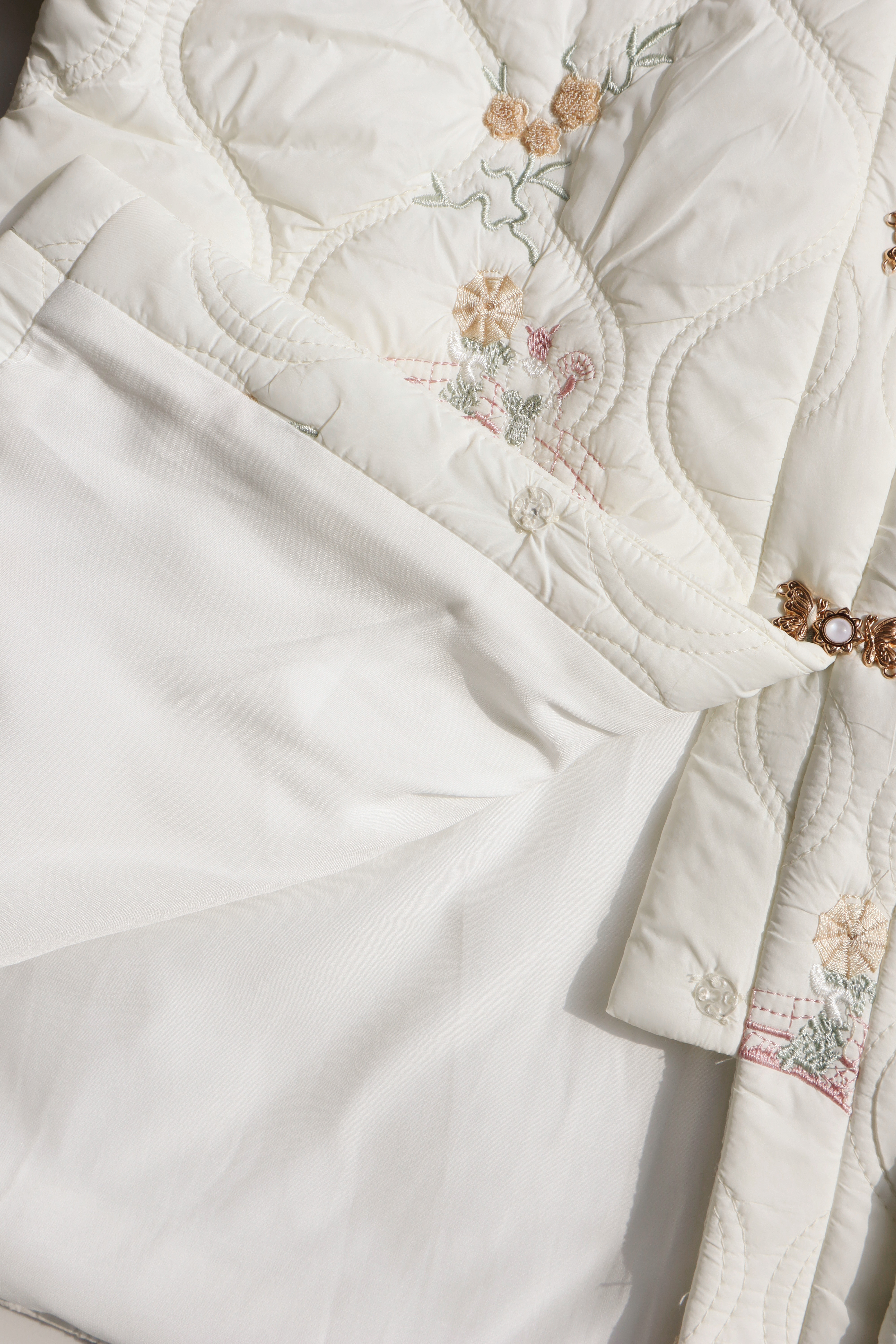 【拾花】汉服棉服绣花双层立领弓袋袖短袄交领对穿冬季日常通勤,淘宝优惠券,粉丝福利购,淘宝优惠卷