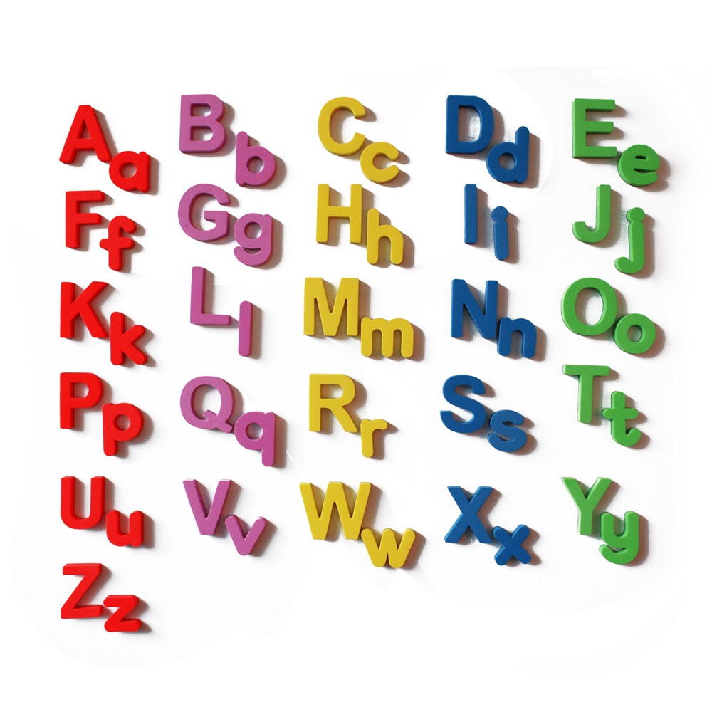 英文大写小写字母磁性贴数字冰箱贴磁铁益智儿童英语幼儿园早教具