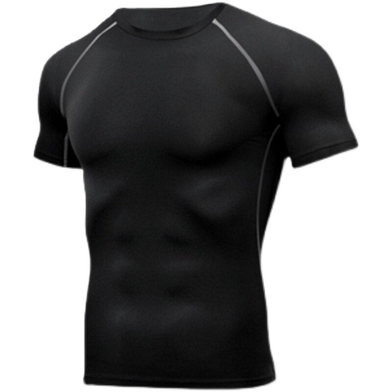 健身服男紧身速干跑步套装夏季运动游泳篮球套装训练服高弹晨跑服