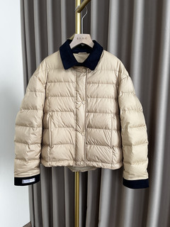 Korean style thin lapel down jacket women's short 2025 new corduroy splicing design 90 white duck down jacket