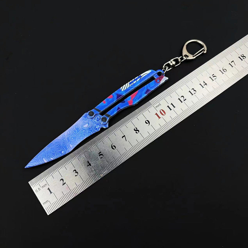 和平精英挂件和平周边模型精英游戏冷锋甩手蝴蝶刀迷你小号火焰刀金属挂件玩具
