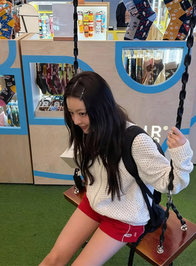 发财宅女同款黑色水钻发夹