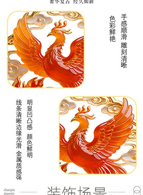 新中式凤凰造型精美吊坠项链精致典雅显贵气正品精致项链毛衣链