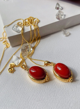 可打开放东西吊坠项链挂坠南红嘎乌盒空心女六字真言储物空间