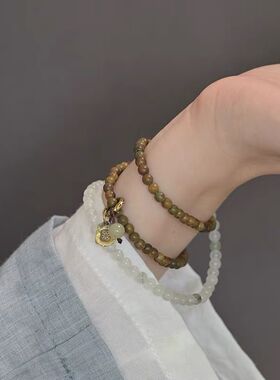 新中式复古国风多宝手串女小众设计佛珠手链首饰灵动文艺风女饰品