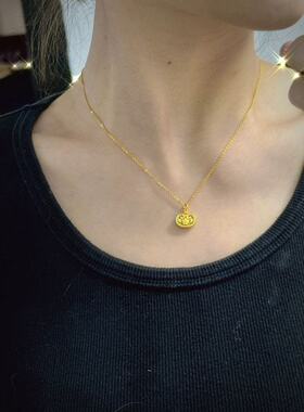 小花锁项链女花丝如意吊坠平安锁