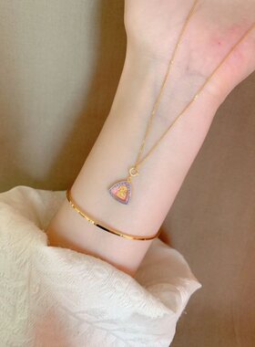 拉胡天神项链女锁骨链食小人神