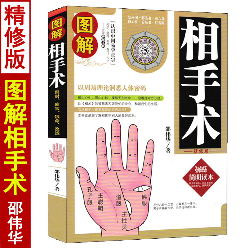 全套4册图解相面术相手术相五官看面相辨贫富邵伟华著简单易学麻衣神相男女手相面相五官大全痣斑命相法古代现代相术书籍-图2