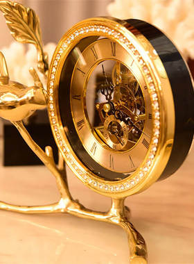 轻奢座钟欧式风卧室别墅装饰品