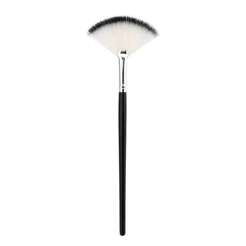 3pcs Wooden Handle Fan Brushes Facial Brushes Soft Makeup Br - 图2