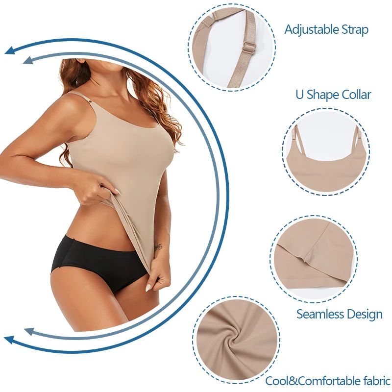 Seamless Shapewear Top Women Tummy Control Smooth Body Shape - 图3