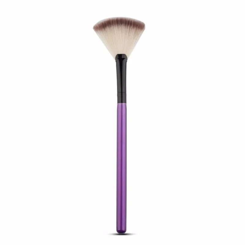 3pcs Wooden Handle Fan Brushes Facial Brushes Soft Makeup Br - 图3