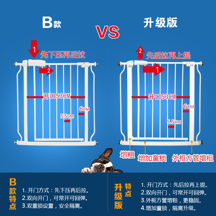 狗狗围栏拦狗栅栏家用室内阳台挡防大型犬护栏隔离门栏杆宠物门栏 - 图2