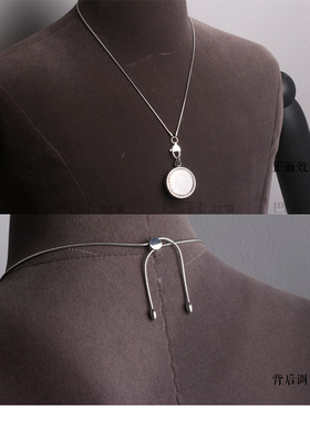 全钛钢挂件配链可调节佛牌链