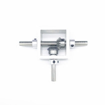 90-degree right-angle transmission reversing bevel gear box aluminium frame micro-small corner device 1 ratio 1 quality T-type guide box