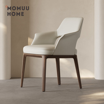 MOMUU Italian style solid wood dining chair light and luxurious senior home leaning back chair design feeling armchair hotel talks chair