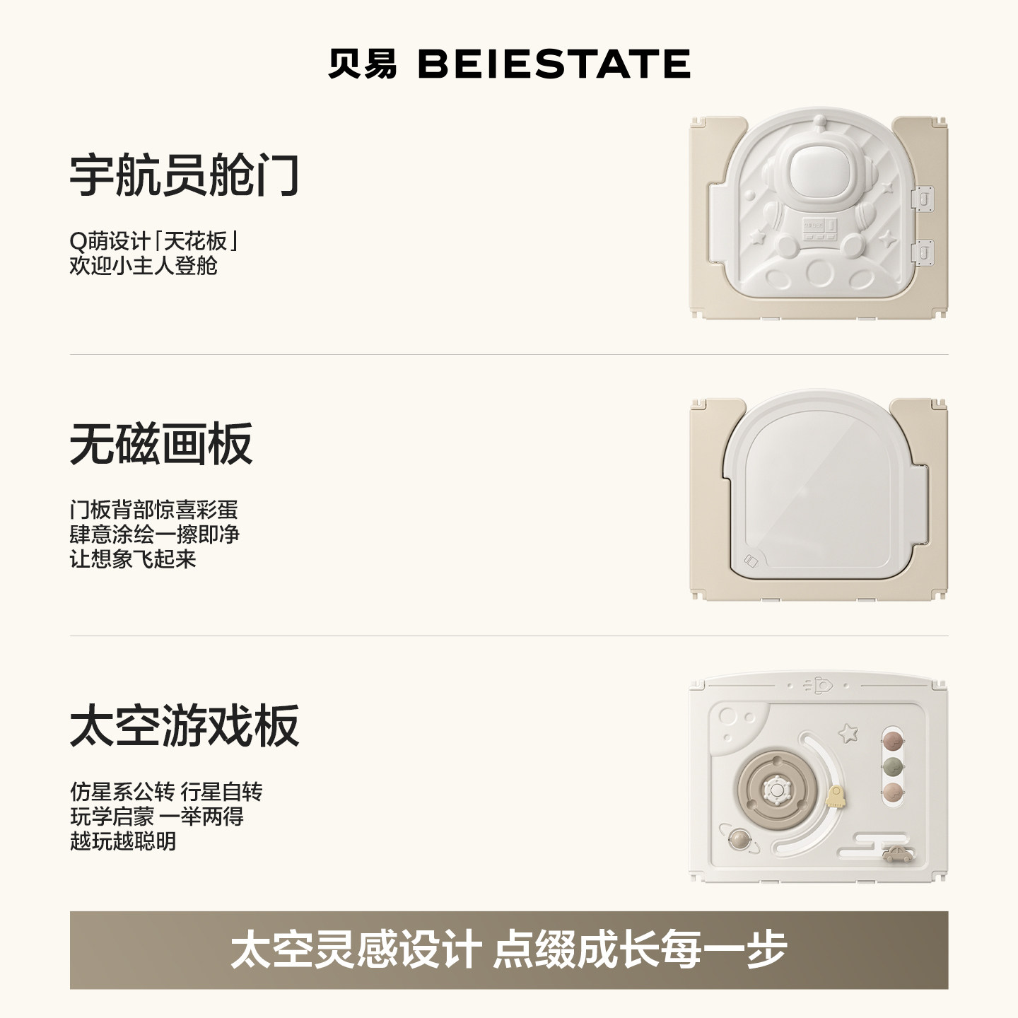 贝易宇航员小房子游戏围栏婴儿防护栏宝宝爬爬垫围栏一体地上防摔,淘宝优惠券,粉丝福利购,淘宝优惠卷