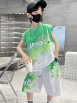 Boys summer wear sleeveless basketball clothes suit 2023 new CUHK Children boy Summer sports vest speed dry clothes