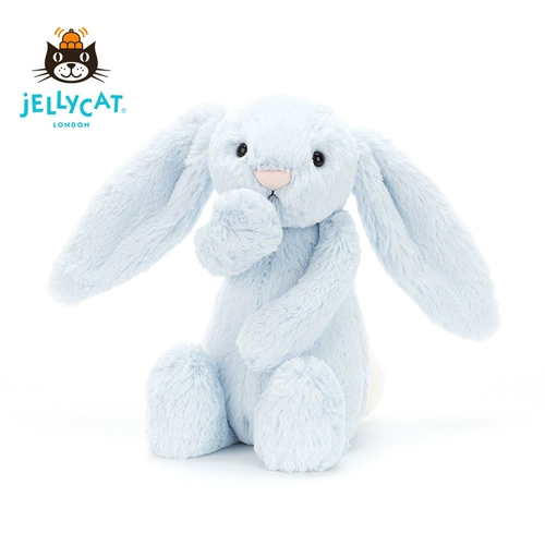 Jellycat, застенчивый синий мягкий милый кролик, мягкая кукла, Великобритания, подарок на день рождения