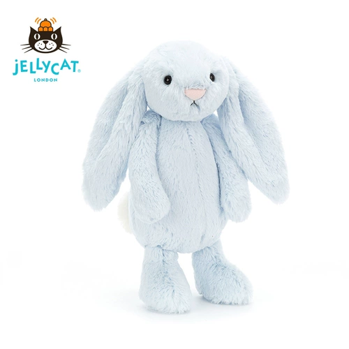 Jellycat, застенчивый синий мягкий милый кролик, мягкая кукла, Великобритания, подарок на день рождения