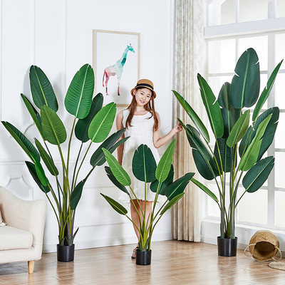仿真旅人蕉植物落地天堂鸟室内ins风装饰假盆栽北欧绿植大型摆件 虎窝淘