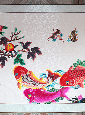 中国特色蔚县剪纸大幅画轴彩色手装饰画出国礼品