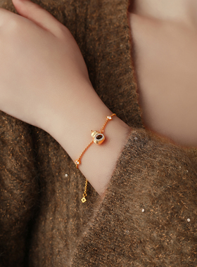 金色葫芦虎眼石手链轻奢小众精致