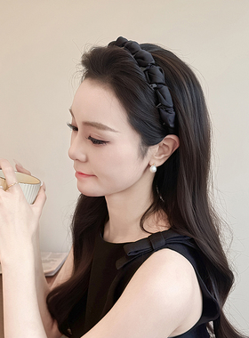 交叉缠绕带齿防滑发箍高颅顶头箍