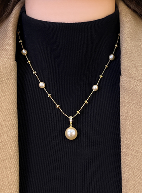 满天星珍珠串珠项链高级感配饰