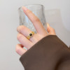 Golden tiger eye stone ring is niche, light luxury and high-end