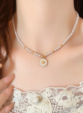 精致高级感轻奢小众珍珠项链