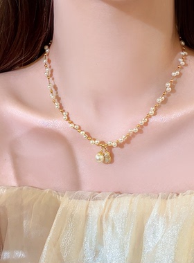 轻奢小众夸张珍珠项链高级感
