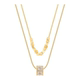 Double layered small waist necklace for women autumn and winter sweater chain