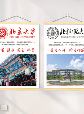 中国名校简介海报挂画985工程大学211校园文化班级布置励志装饰画