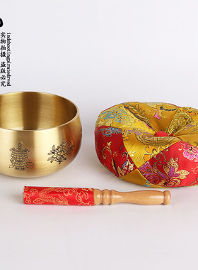 印象缘台湾精品铜钵摆件佛音钵铜磬铜修行钵佛用品佛法器佛具