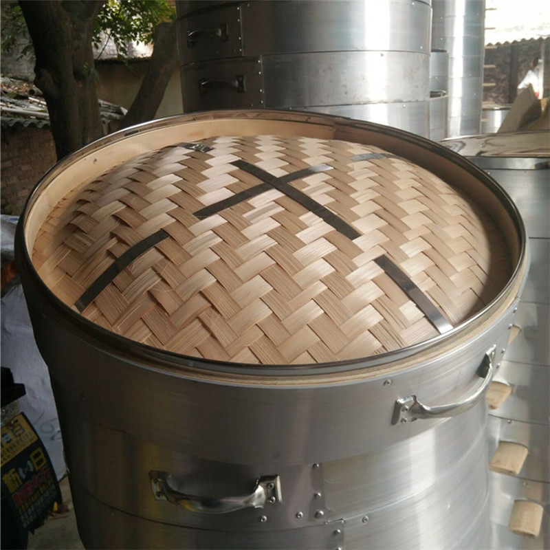 蒸笼商用 52cm竹制蒸笼铝合金包边包口大蒸笼包子馒头保温蒸笼_虎窝淘