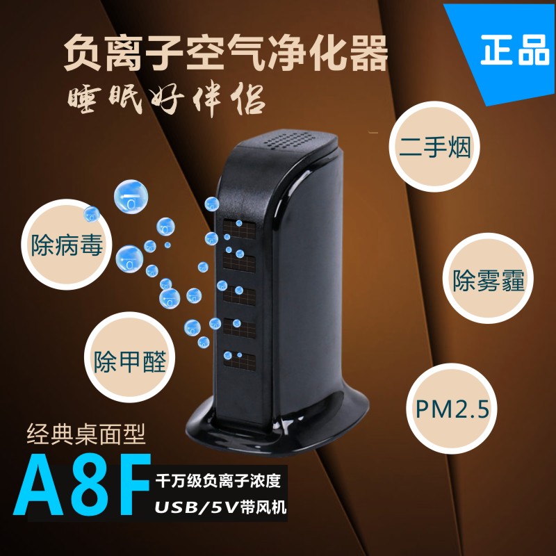 usb负离子空气净化器家用除甲醛杀菌消毒除pm2.5除二手烟异味静音 - 图1