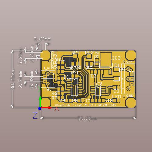 电流转电压模块信号发生转换隔离4-20mA转0-3.3/5V/10V/15V变送器