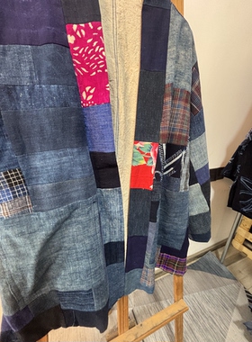 民族风服饰土布拼接衣服土布裤子百褶裙蜡染衣土布拼接外套A471