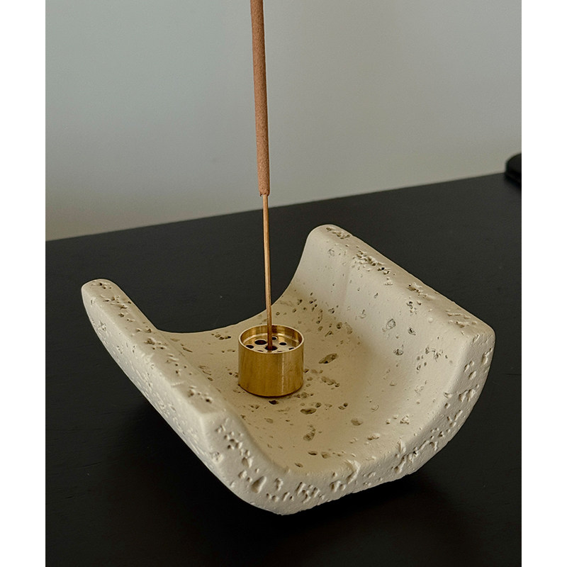 SilentWind寂风简约风水泥石线香插侘寂风高级感小众香插香盘摆件,淘宝优惠券,粉丝福利购,淘宝优惠卷