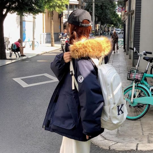 Workwear Parker Down Jacket Women's Thickened Couple Jacket