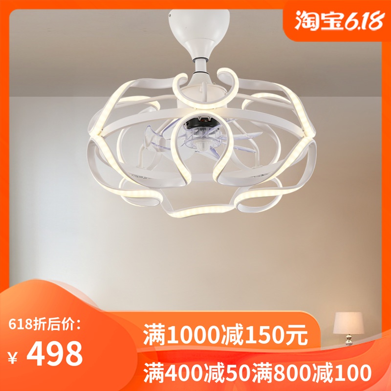 现代简约变频静音风扇吊灯家用