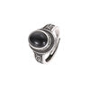 丨10% off area丨Black onyx twill twist ring new style inlay fashion niche design retro personality
