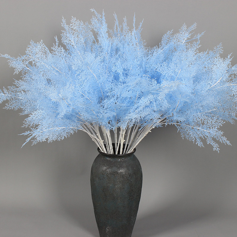 6叉迷雾花草仿真花塑料长杆花艺婚礼插花配材舞台背景珊瑚枝花材 花语婚庆花艺道具 淘优券