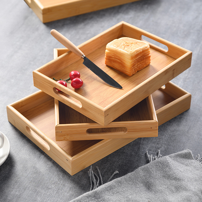 竹制茶盘托盘长方形商用木托盘餐盘日式木质托盘烧烤盘竹盘木盘子